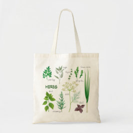 Bolso De Tela Herbos variados Diseño de hierbas Tote Bag