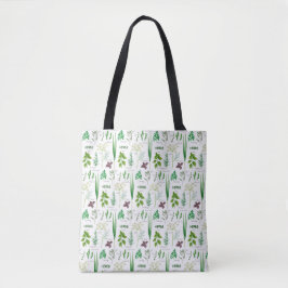 Bolso De Tela Herbos variados Diseño de hierbas Tote Bag