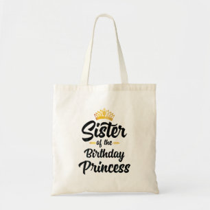 Bolso De Tela Hermana De La Princesa De Cumpleaños Cumpleaños
