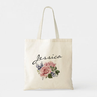 Bolso De Tela Hermana Floral Y Elegante Criada De Honor Tote Bag