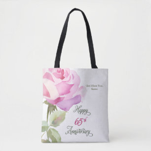 Bolso De Tela Hermana Monja 65 Aniversario Jubileo Católico Rosa