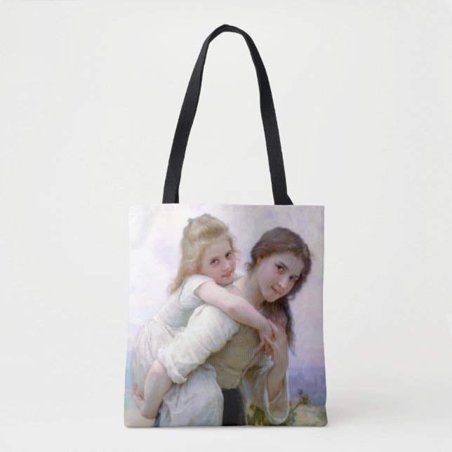 Bolso De Tela Hermanas, Bouguereau (Anverso)
