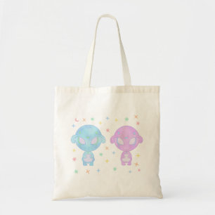 Bolso De Tela Hermanas Gemelas Alien Pasado   Kawaii Cósmico Lin