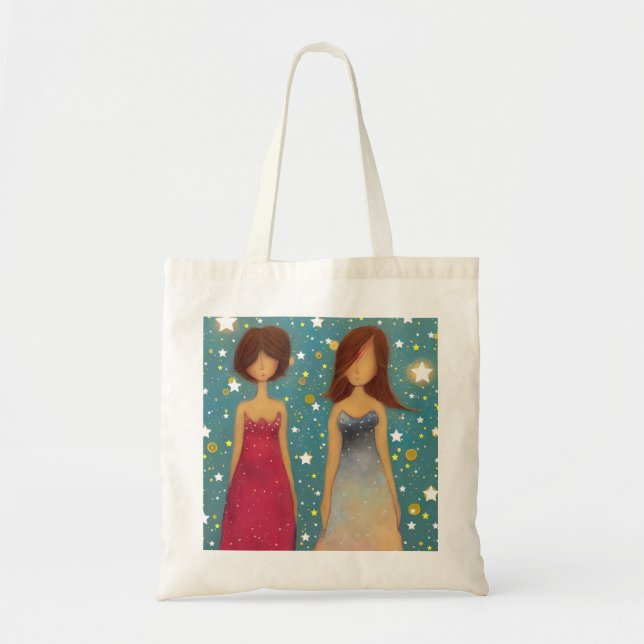 Bolso De Tela Hermanas o amigos (Frente)