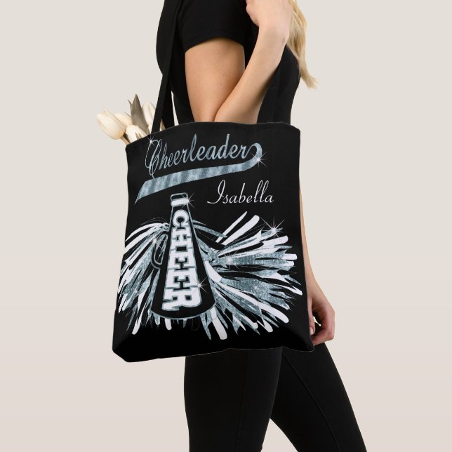 Bolso De Tela Hermandad azul Verde azulada, negra y Purpurina bl (Detalle)