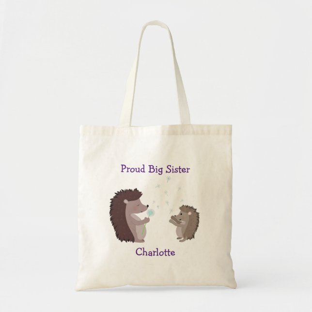 Bolso De Tela Hermandad Cuta Personalizada de Hedgehog (Frente)