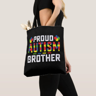 Bolso De Tela Hermano Orgulloso de Autismo Conciencia Familia Au