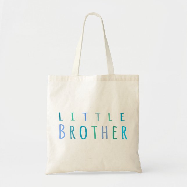 Bolso De Tela Hermano pequeño en azul (Frente)