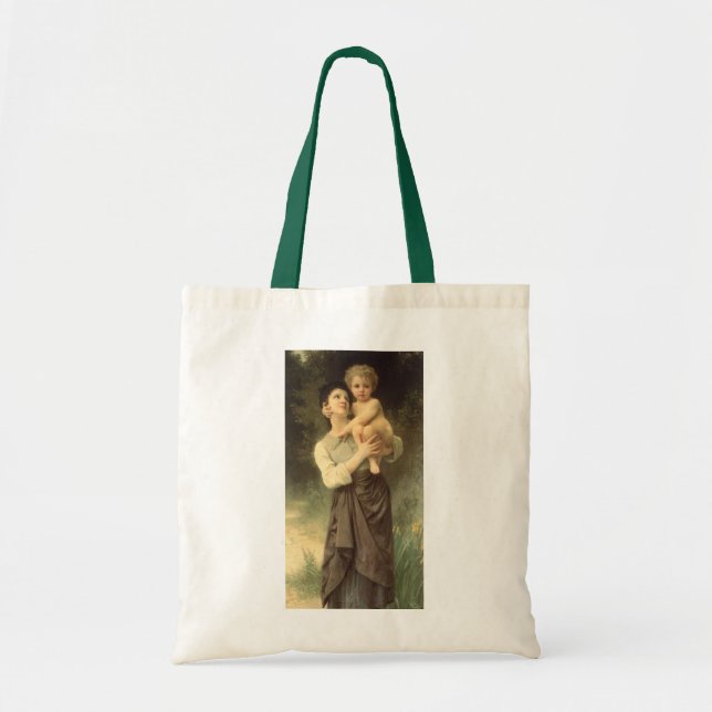 Bolso De Tela Hermano y hermana de William Adolphe Bouguereau (Frente)