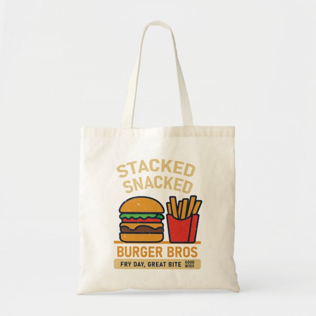 Bolso De Tela Hermanos de Hamburguesa (Frente)