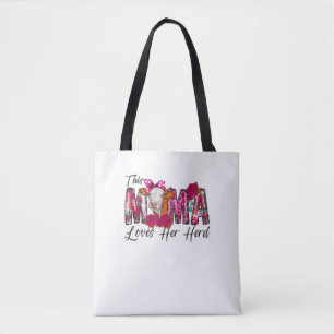 Bolso De Tela Hermecida esta mamá ama a su vaca del Día de la Ma