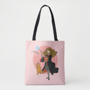 Bolso De Tela Hermione y Crookshanks Wingardium Leviosa