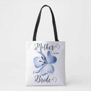 Bolso De Tela Hermosa acuarela Azul Flor Madre de novia