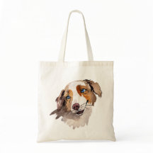 Hermosa acuarela Blue Eyed Australian Shepherd