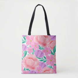 Bolso De Tela Hermosa acuarela Pastel Floral