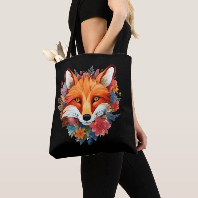 Bolso De Tela Hermosa agua dulce Fox Flower (Detalle)