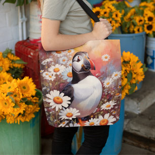 Bolso De Tela Hermosa Aleta En El Campo Del Daisy