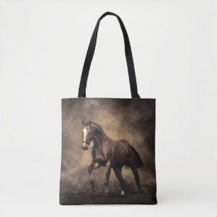 Bolso De Tela Hermosa almohada de caballo marrón
