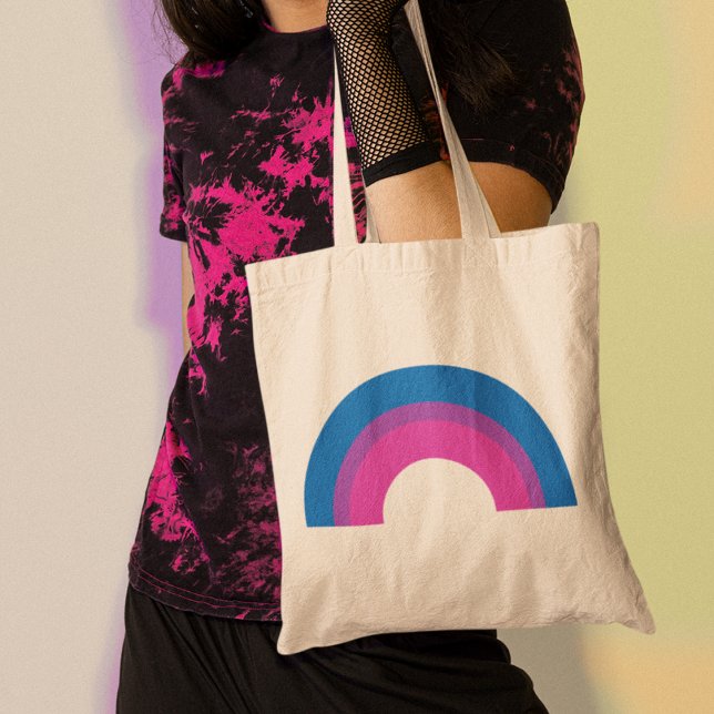 Bolso De Tela Hermosa bandera del Orgullo Bisexual Arcoiris Negr (Subido por el creador)
