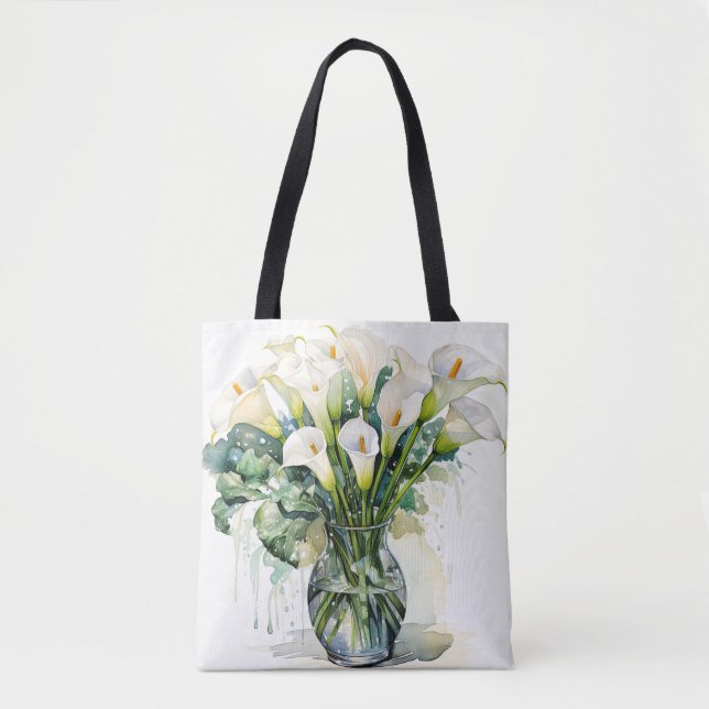 Bolso De Tela Hermosa Calla Lilies, recién elegida (Anverso)