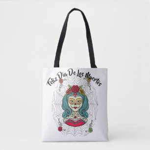 Bolso De Tela Hermosa Catrina Feliz Día de Muertos
