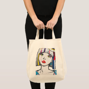 Bolso De Tela Hermosa Chica de Anime Rota
