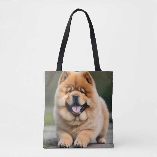 Bolso De Tela Hermosa Chow Chow (Anverso)