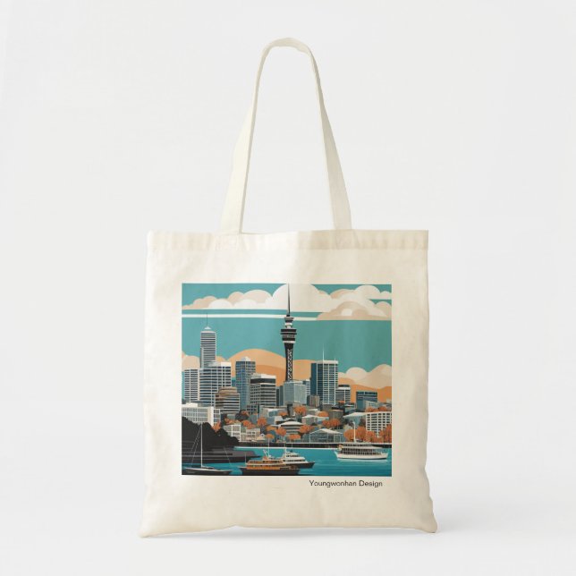 Bolso De Tela Hermosa ciudad personalizada (Frente)