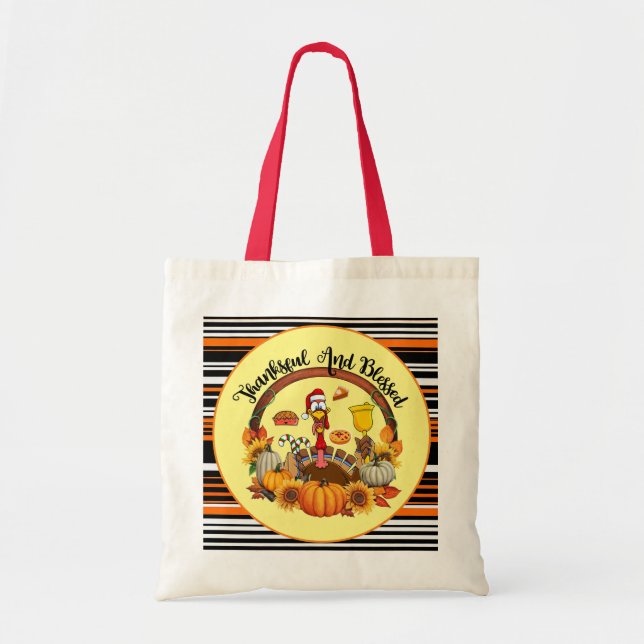 Bolso De Tela Hermosa colección popular de Acción de Gracias de  (Frente)