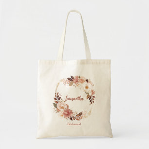 Bolso De Tela Hermosa Dama de Honor Floral