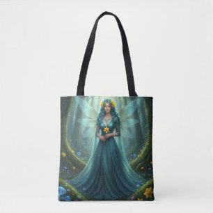 Bolso De Tela Hermosa Fada de la Marcha de Aquamarine