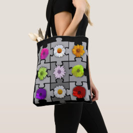 Bolso De Tela Hermosa flor de amapola y patrón de Gerberas