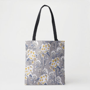 Bolso De Tela Hermosa flor de invierno floreciendo en el delic d