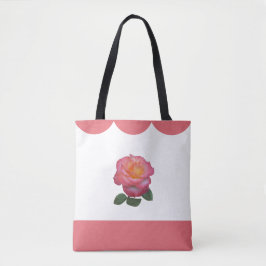 Bolso De Tela Hermosa Flor de Rosa