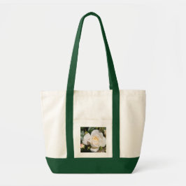 Bolso De Tela hermosa flor de rosa blanca. amor y romance
