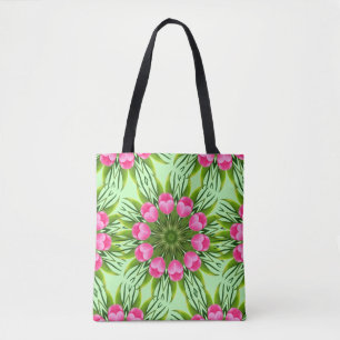 Bolso De Tela Hermosa Flor Mandala Design-79358