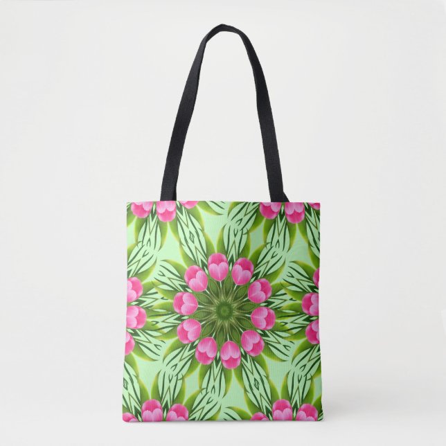 Bolso De Tela Hermosa Flor Mandala Design-79358 (Anverso)