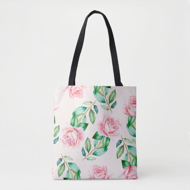 Bolso De Tela Hermosa Floral (Anverso)