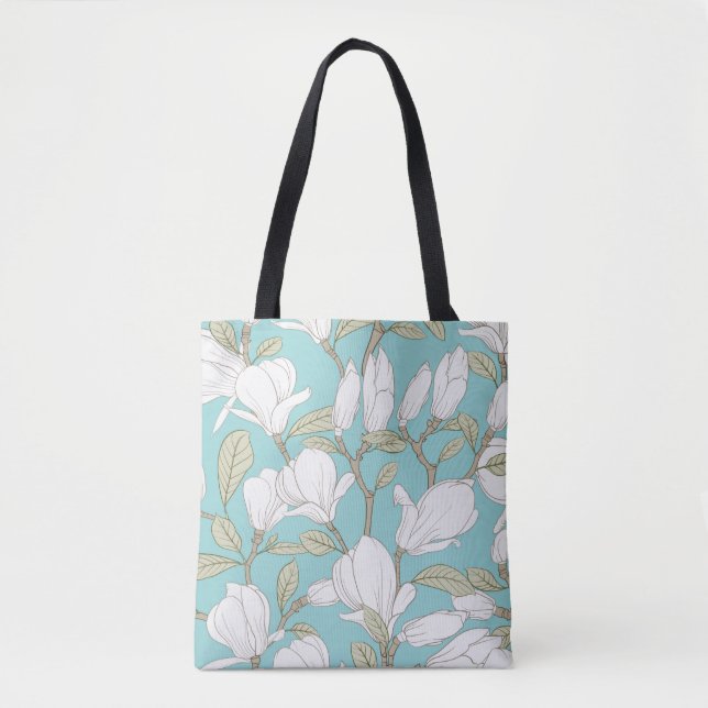 Bolso De Tela Hermosa Floral (Anverso)