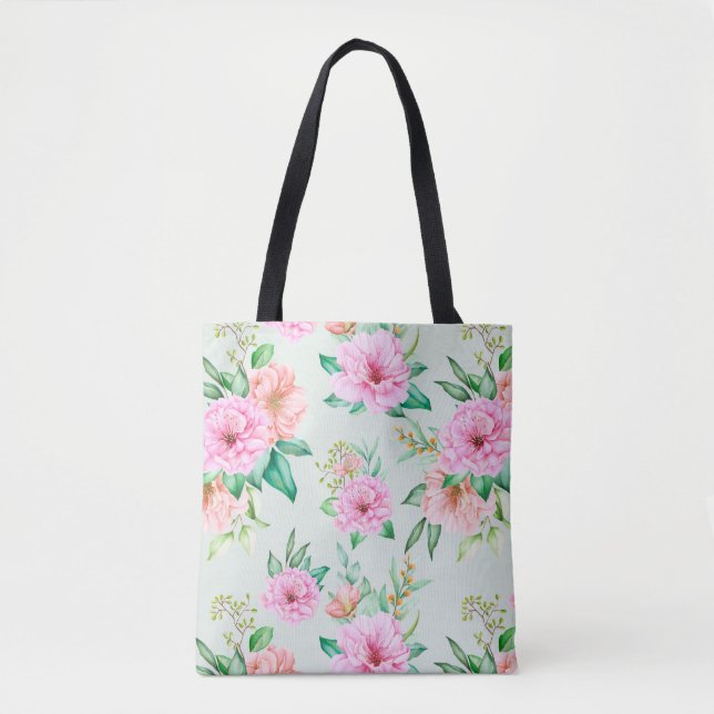 Bolso De Tela Hermosa Floral (Anverso)