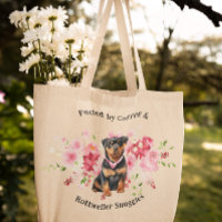 Hermosa Floral Acuarela | Perro Rottweiler