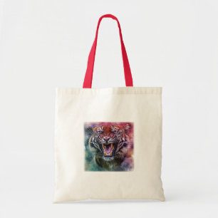 Bolso De Tela Hermosa foto de la cara del tigre de Bengala en cr