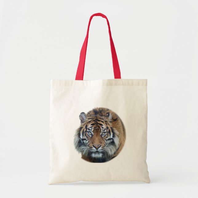 Bolso De Tela Hermosa foto del rostro del tigre de Bengala (Frente)