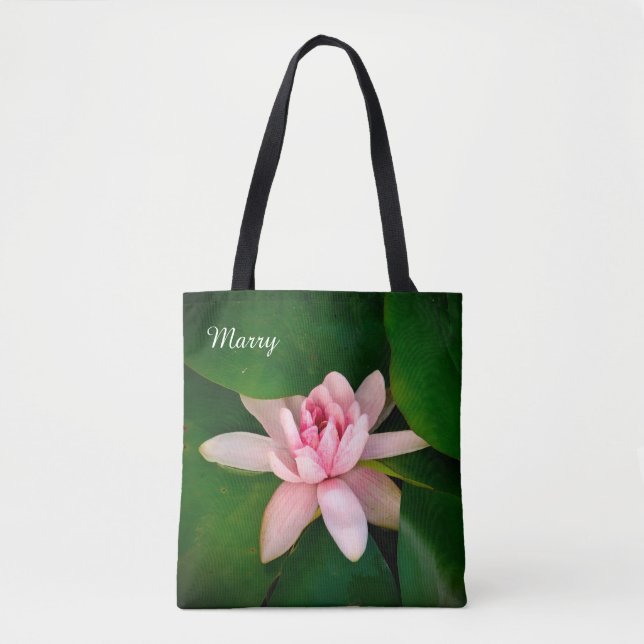 Bolso De Tela Hermosa foto personalizada de Lotus Flower (Anverso)