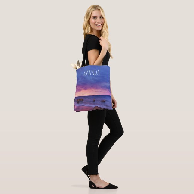 Bolso De Tela Hermosa fotografía de la costa atardecer (Puesto)