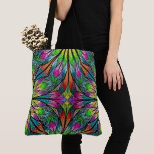 Bolso De Tela Hermosa Fractal - Ver Atrás