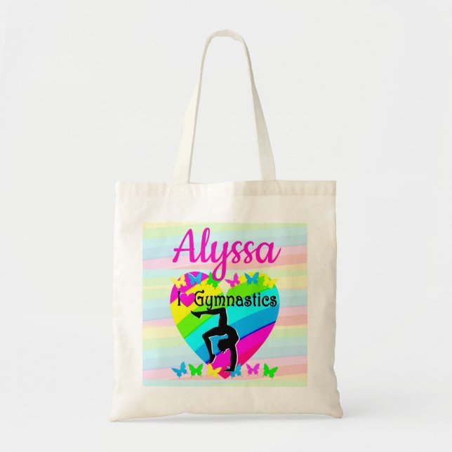 BOLSO DE TELA HERMOSA GIMNASTICA DE AMOR PARA EL DISEÑO (Frente)