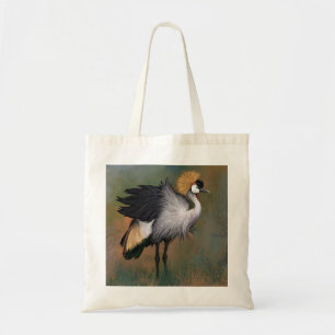 Bolso De Tela Hermosa grúa croada gris - Arte de pintura mezclad