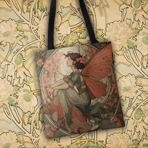 Bolso De Tela Hermosa hada de estilo Art Nouveau