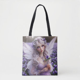 Bolso De Tela Hermosa hada de febrero en violetas